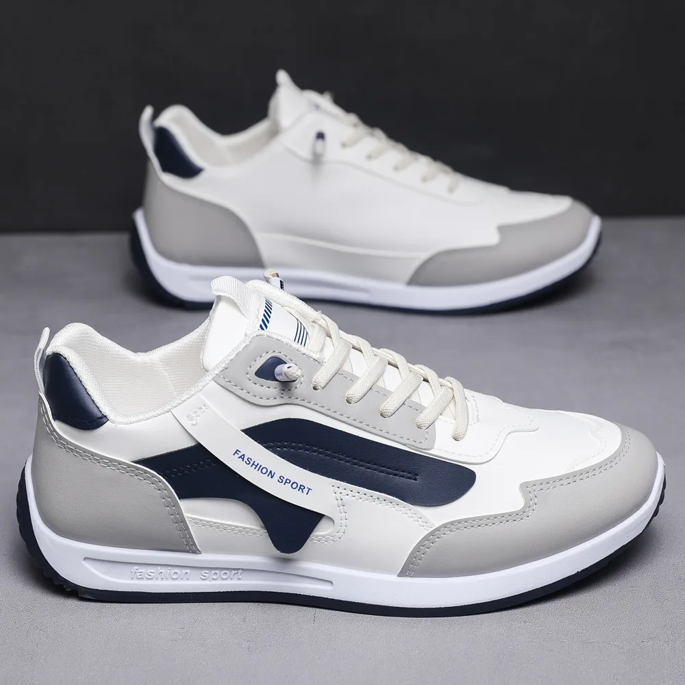 Wholesale Custom Breathable Barefoot Spring Anti – slip Men Casual Shoes PU Upper Factory Direct / Comfortable Sneaker