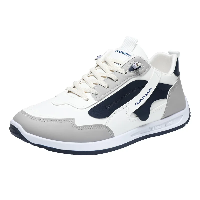 Wholesale Custom Breathable Barefoot Spring Anti – slip Men Casual Shoes PU Upper Factory Direct / Comfortable Sneaker